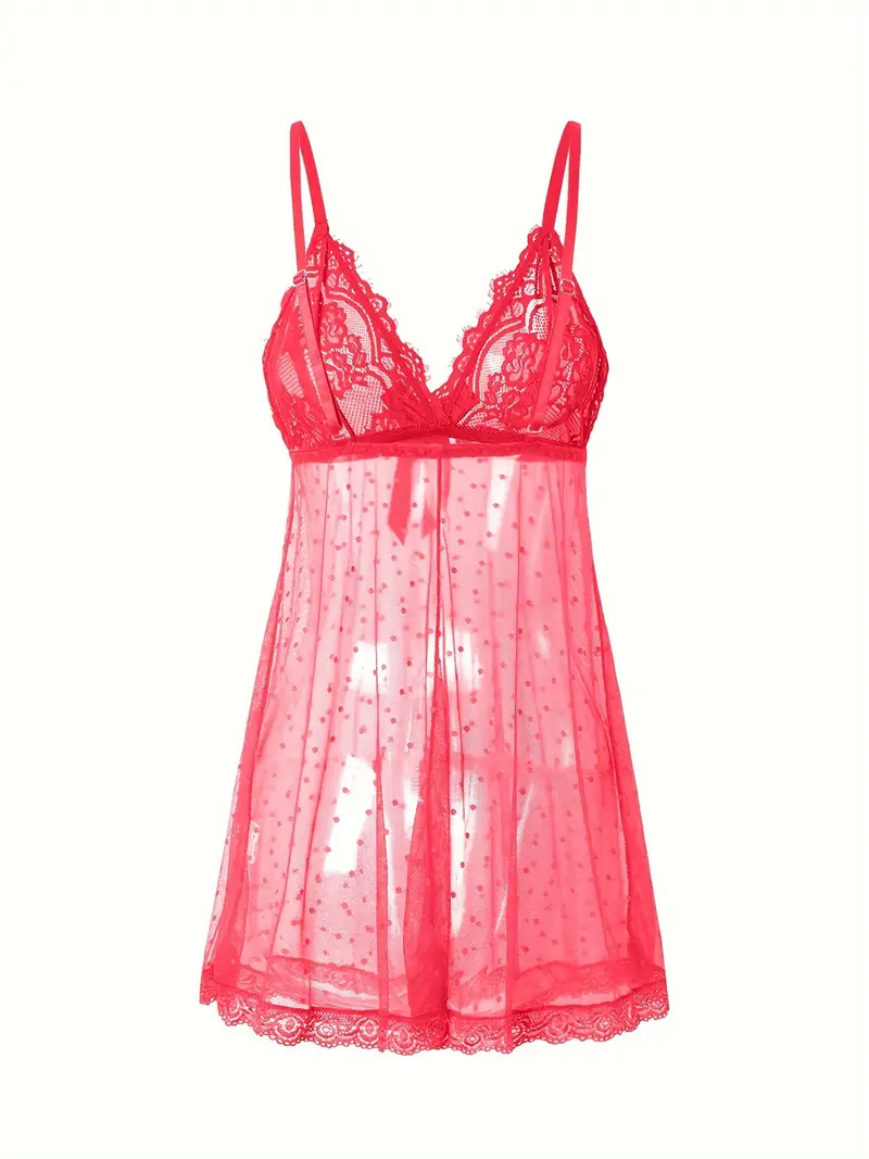 Plus Size Embroidered Lace Nightgown